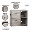 Pemberly Row 2-Drawer Modern Wood File Cabinet in Washed Gray