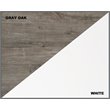 Pemberly Row L-Shaped Modern Wood Writing Desk in White/Driftwood