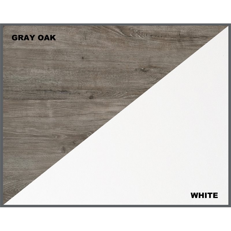 Pemberly Row 2-Door Modern Wood File Cabinet in White and Gray Oak