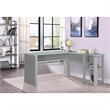 Pemberly Row L-Shaped Modern Wood Executive Desk in Cape Code Gray