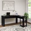 Pemberly Row L-Shaped Modern Wood Executive Desk in Cape Code Gray