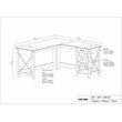 Pemberly Row L-Shaped Farmhouse Wood Writing Desk in Washed Gray