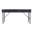 Pemberly Row Contemporary Wood Writing Desk with 3-Drawers in Brown