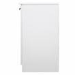 Pemberly Row Contemporary Wood 3 Door Credenza File Cabinet in White