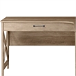 Pemberly Row Modern Farmhouse L-Shaped Desk with Drawer in Oak