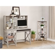 Pemberly Row Contemporary 47-inch Writing Desk in Washed Gray