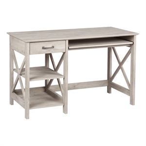 Pemberly Row Contemporary 47-inch Writing Desk in Washed Gray