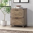 Pemberly Row 2-Drawer Engineered Wood Lateral Filing Cabinet in Rustic Oak