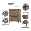 Pemberly Row 2-Drawer Engineered Wood Lateral Filing Cabinet in Rustic Oak