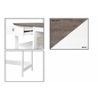 Pemberly Row White 47-inch Writing Desk with Storage and Shelves