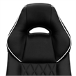 Pemberly Row Modern Height Adjustable Sport Race Chair in Black