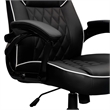 Pemberly Row Modern Height Adjustable Sport Race Chair in Black