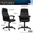 Pemberly Row Contemporary Medium Back Manager Office Chair in Black
