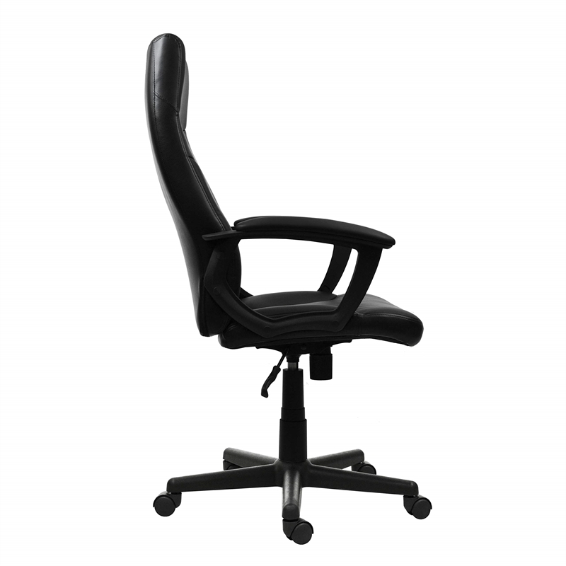Pemberly Row Contemporary Medium Back Manager Office Chair in Black