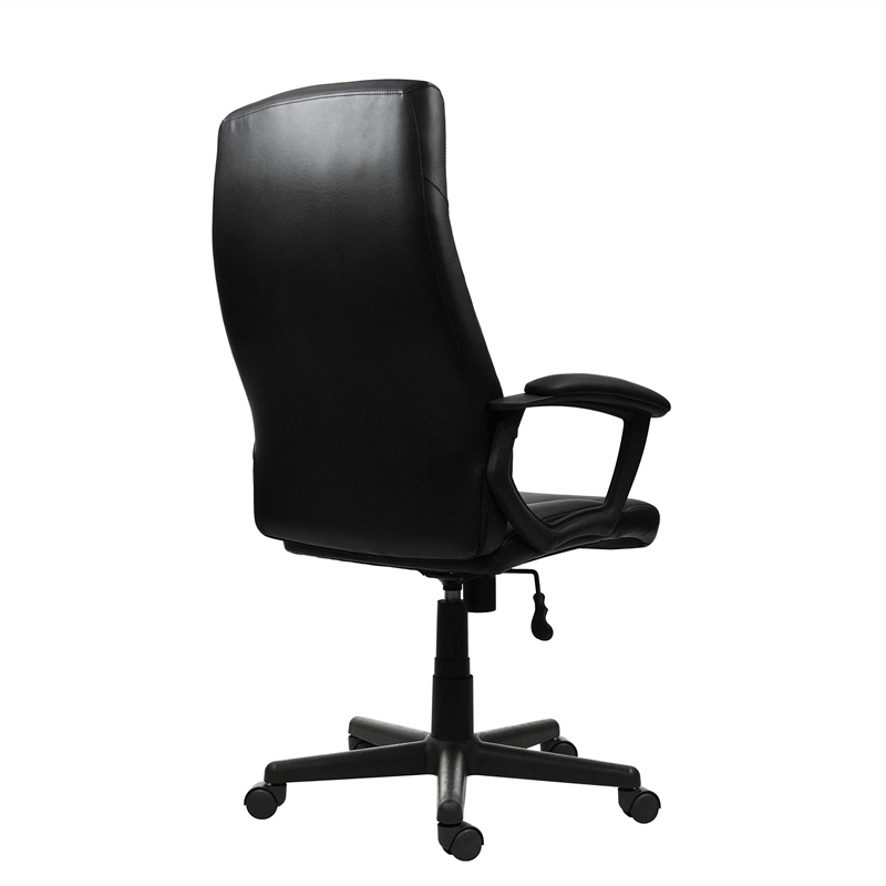 Pemberly Row Contemporary Medium Back Manager Office Chair in Black