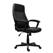 Pemberly Row Contemporary Medium Back Manager Office Chair in Black