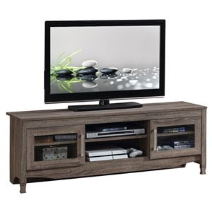 Pemberly Row Contemporary 53&quot TV Stand in Gray Driftwood Finish