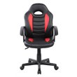 Pemberly Row Faux Leather Kids Gaming and Student Racer Chair in Red/Black