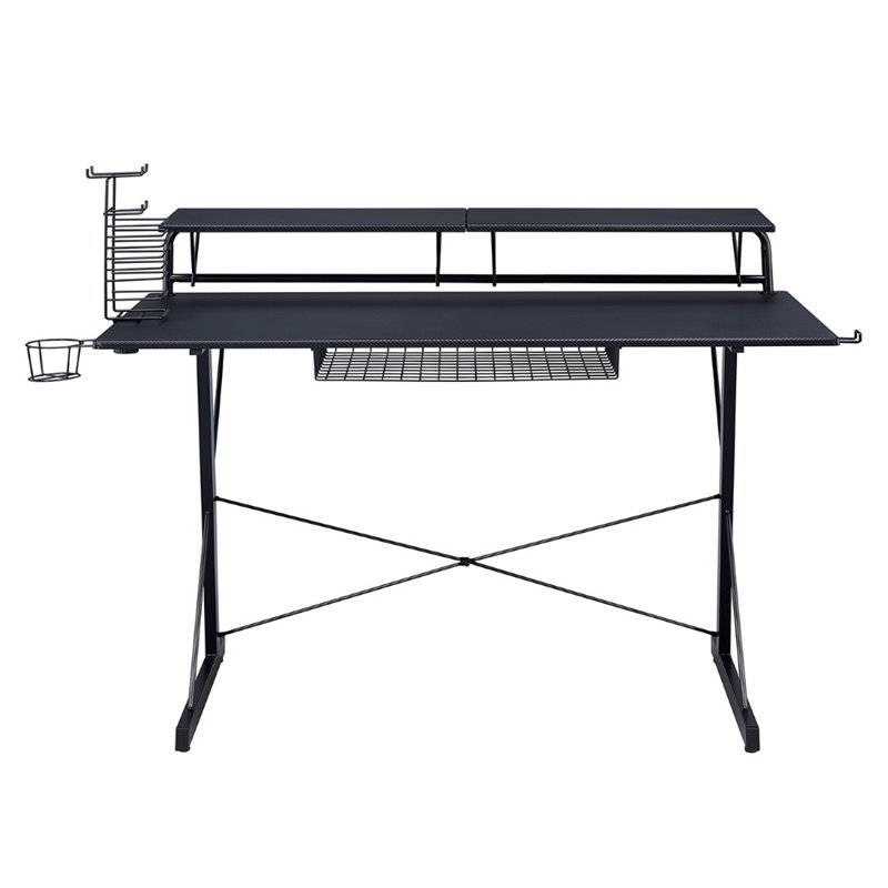 Pemberly Row Carbon Laminated with Durable Steel Frame Gaming Desk