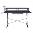 Pemberly Row Carbon Laminated with Durable Steel Frame Gaming Desk
