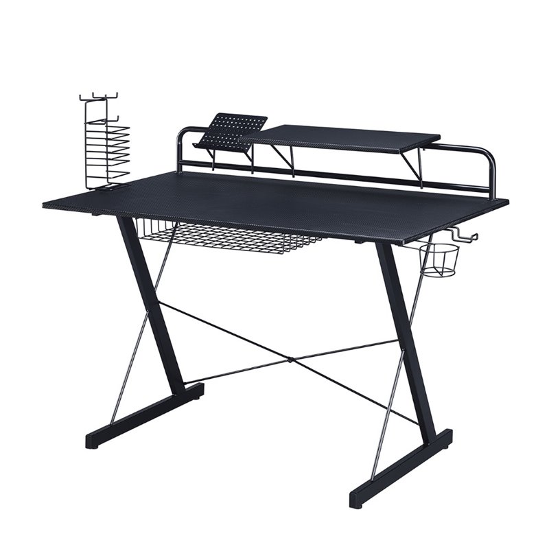 Pemberly Row Carbon Laminated with Durable Steel Frame Gaming Desk