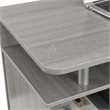 Pemberly Row Engineered Wood 2-Drawers Computer Desk with Keyboard Tray in Gray