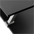 Pemberly Row Contemporary Engineered Wood L-Shaped Gaming Desk in Black