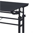 Pemberly Row Engineered Wood Adjustable Desktop/Shelves Writing Desk - Black