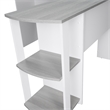 Pemberly Row Modern Engineered Wood L-Shaped Computer Desk with Shelves in Gray