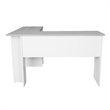 Pemberly Row Modern Engineered Wood L-Shaped Computer Desk with Shelves in Gray