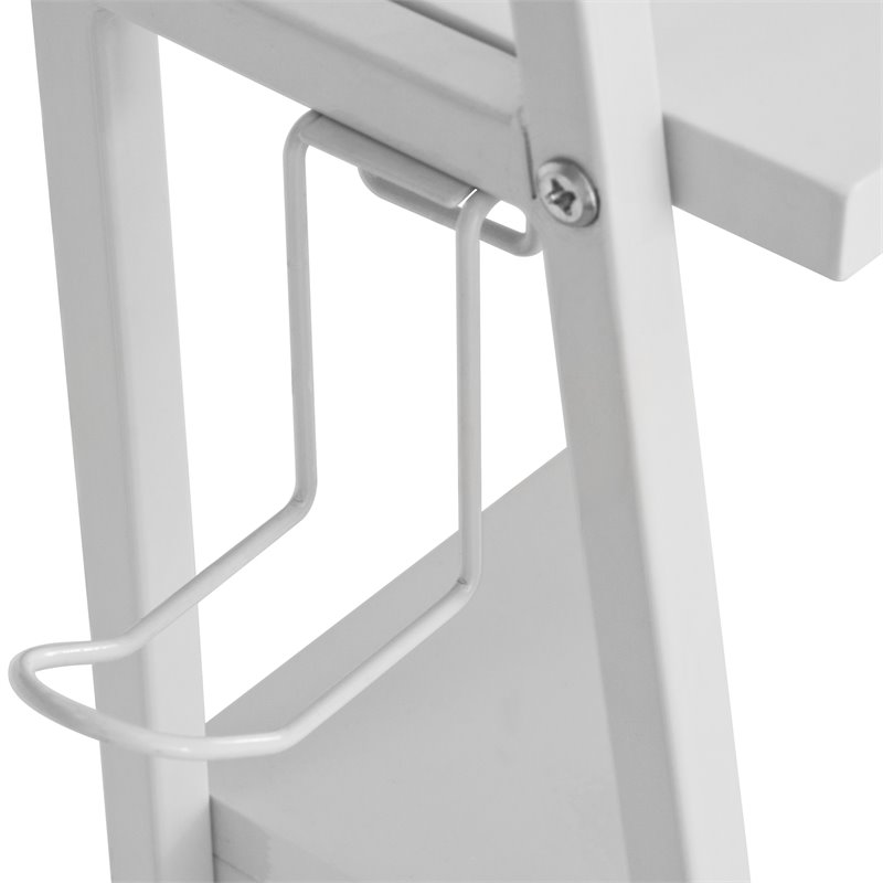 Pemberly Row Computer Writing Desk in White with Magnetic Dry Erase Board