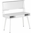 Pemberly Row Computer Writing Desk in White with Magnetic Dry Erase Board