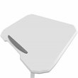 Pemberly Row Wooden Sit to Stand Tiltable Mobile Laptop Stand in White