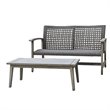 Pemberly Row 2 Piece Sofa and Table Seating Set in Light Gray