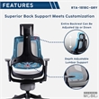 Pemberly Row Contemporary Ergonomic Executive Chair Gray Finish