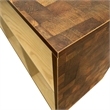 Pemberly Row L-Shaped Glass Table Top Corner Desk with Multiple Storage in Oak