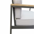 Pemberly Row Contemporary 4-Piece Aluminum/Wood Patio Sofa Set in Beige