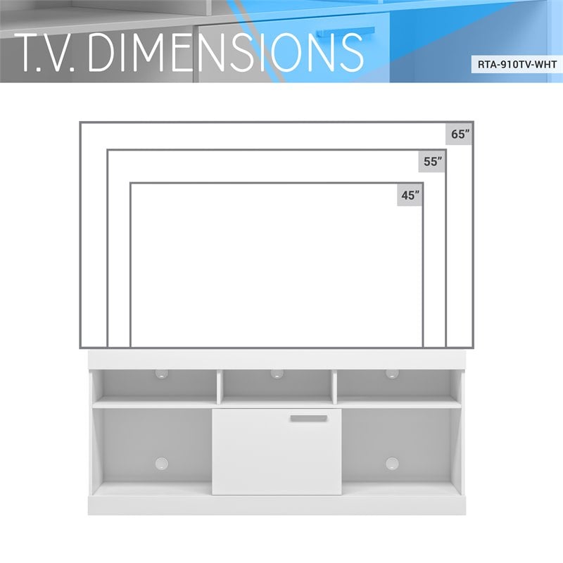 Pemberly Row Compressed Wood TV Stands for TVs up to 61