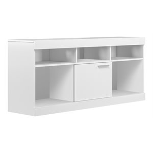 Pemberly Row Compressed Wood TV Stands for TVs up to 61&quot in White