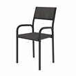 Pemberly Row Contemporary Metal & Fabric Writing Desk in Black