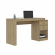 Pemberly Row Expandable Modern Wood Writing Desk in Pine Brown