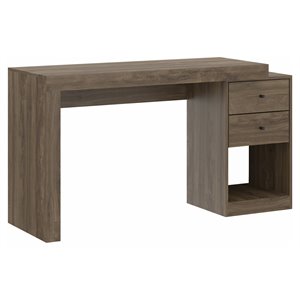Pemberly Row Expandable Contemporary Wood Writing Desk in Walnut