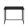 Pemberly Row Modern Wood & Steel Metal Folding Desk in Black