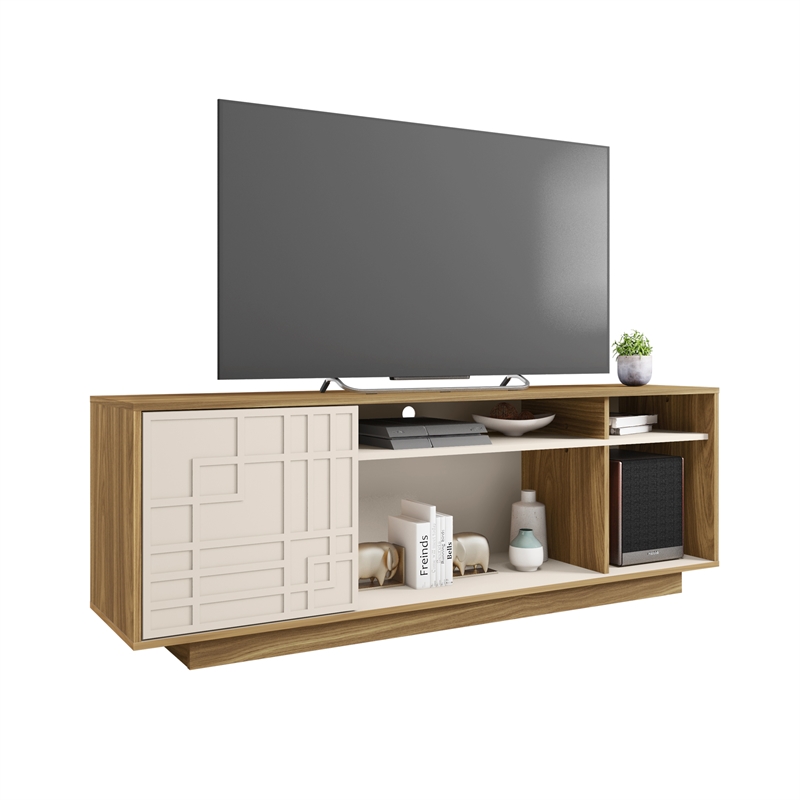 Pemberly Row Particle Board Wood TV Stand with Storage for TVs up to 70