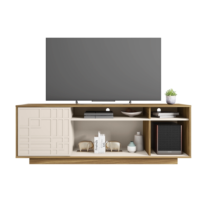 Pemberly Row Particle Board Wood TV Stand with Storage for TVs up to 70
