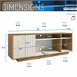 Pemberly Row Particle Board Wood TV Stand with Storage for TVs up to 70