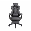 Pemberly Row Reclining PU Leather Executive Lumbar Support Office Chair Grey