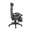Pemberly Row Reclining PU Leather Executive Lumbar Support Office Chair Grey