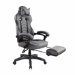 Pemberly Row Reclining PU Leather Executive Lumbar Support Office Chair Grey