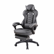 Pemberly Row Reclining PU Leather Executive Lumbar Support Office Chair Grey